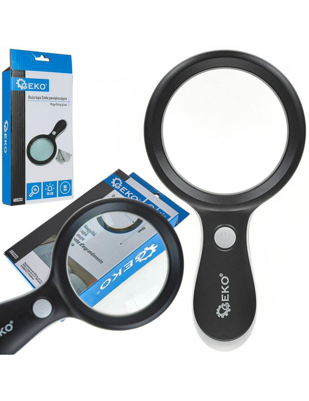 LUPA 10x18 LED 88mm GEKO