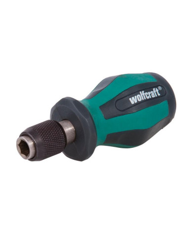 WOLFCRAFT WKRĘTAK Z UCHWYTEM KOŃCÓWEK BITÓW KRÓTKI 75mm, SZYBKIE MOCOWANIE, MAGNES