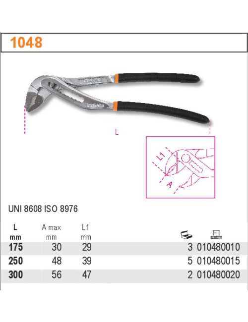 BETA SZCZYPCE NASTAWNE, RAMIONA POKRYTE PODWÓJNĄ WARSTWĄ PCV 300mm 1048 300