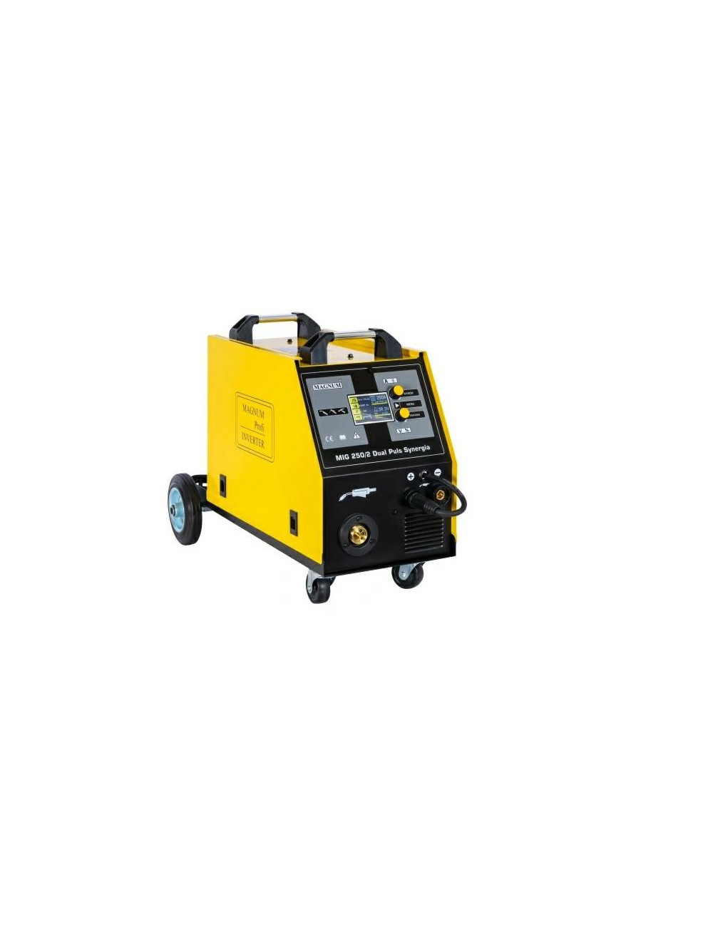PÓŁAUTOMAT INWERTER MAGNUM MIG250 2 DUAL PULSE SYNERGIA, MMA, 230 400, 230V-200A 60%, 400V-250A 60%, 4X4, GP50, D300
