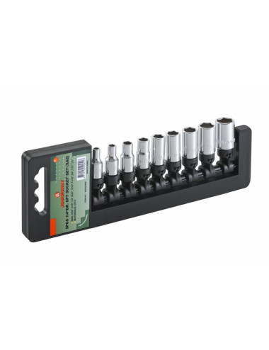 JONNESWAY KOMPLET NASADEK CALOWYCH 9 elementów (1/4" 6-KĄT) S05H2209S