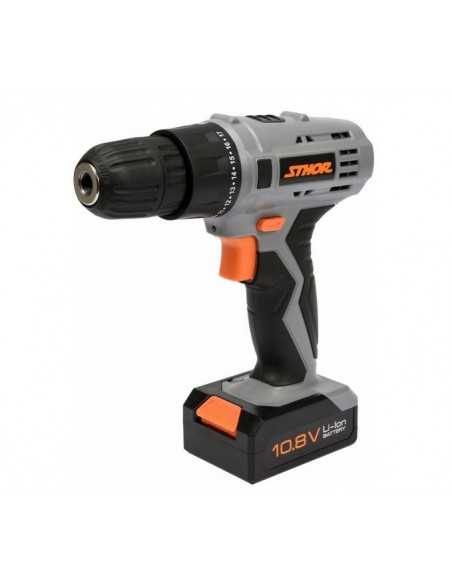 STHOR WIERTARKO-WKRĘTARKA 10,8V 1 x 1,3Ah Li-Ion 1 BIEG, 700 obr/min, 10mm   78981