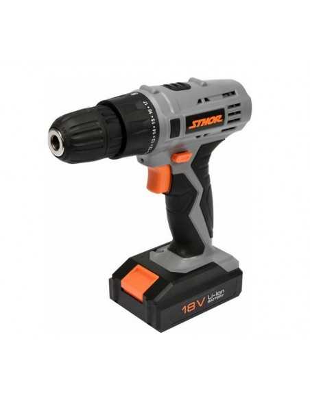 STHOR WIERTARKO - WKRĘTARKA  18V 1 x 1,3ah Li-Ion, 1 BIEG, 700 obr/min, 10mm, 17Nm   78983