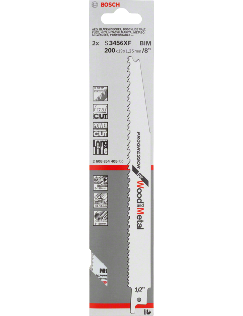 BOSCH BRZESZCZOT DO PIŁY SZABLASTEJ S3456XF 2szt. 200mm