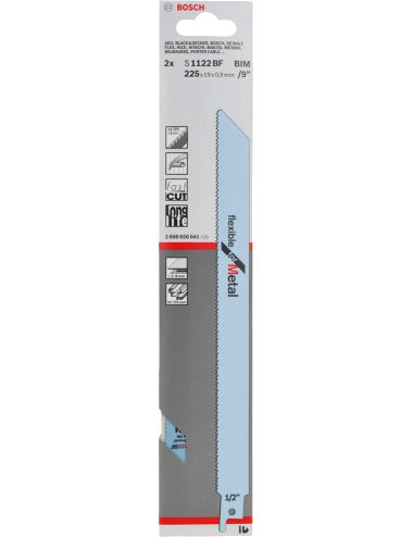 BOSCH BRZESZCZOT DO PIŁY SZABLASTEJ S1122BF 2szt. 225mm