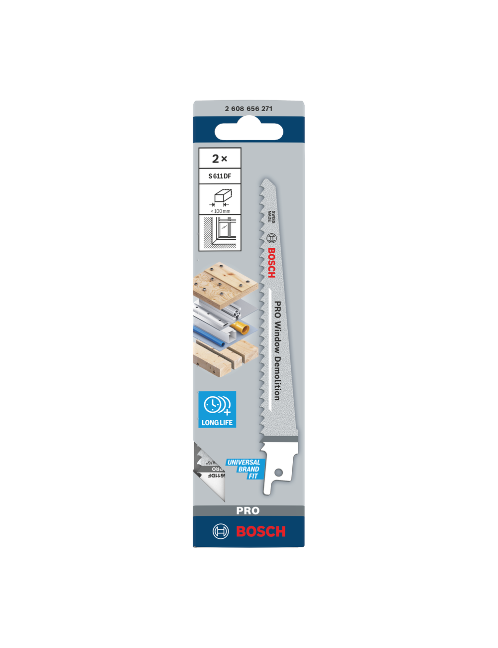BOSCH BRZESZCZOT DO PIŁY SZABLASTEJ S611DF 2szt. 150mm