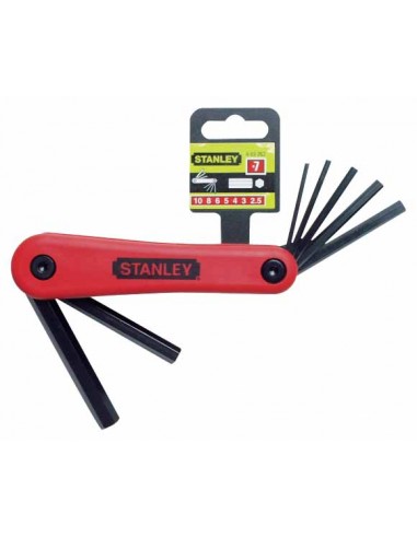 STANLEY KLUCZE IMBUSOWE SKŁADANE 7szt. /2.5-10mm/
