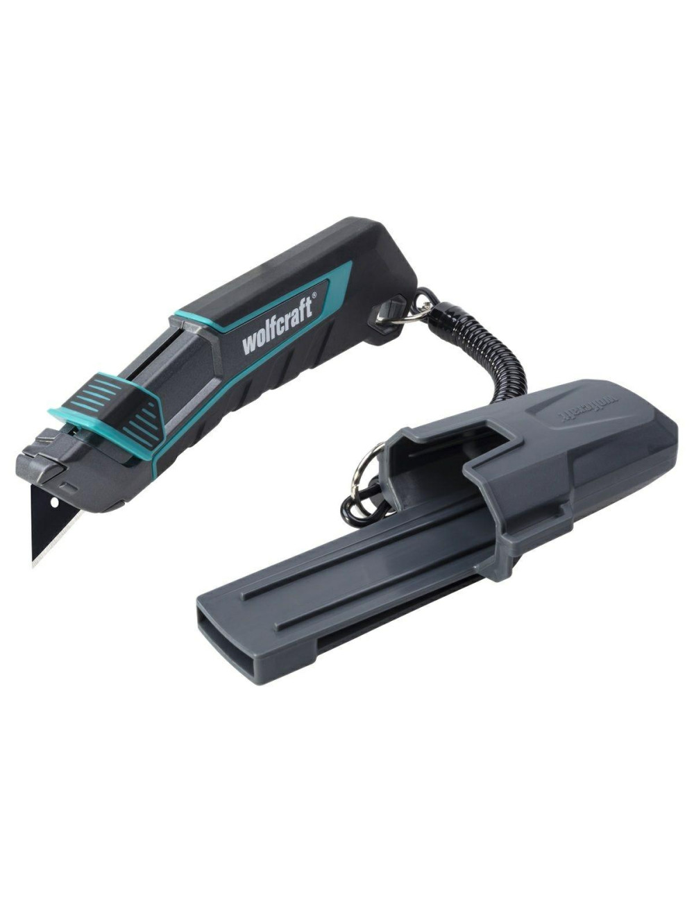 WOLFCRAFT NÓŻ Z FUTERAŁEM OSTRZE TRAPEZOWE "PRO SAFETY"