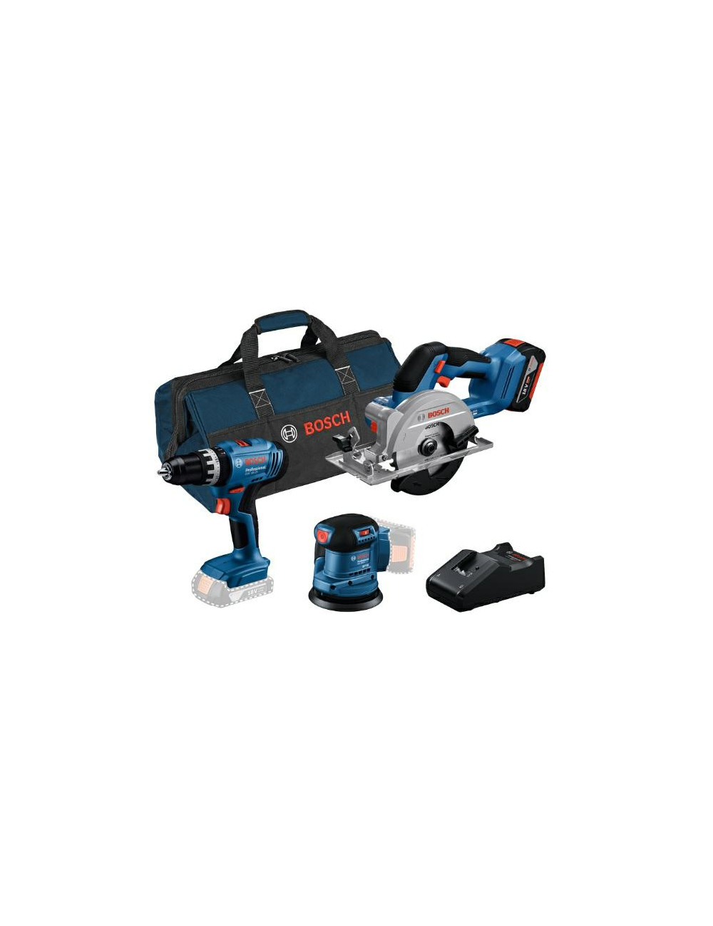 BOSCH ZESTAW COMBO 18V (GSR 18V-45 + GWS 18V-8 + GBH 18V-22) 3x4,0Ah TORBA