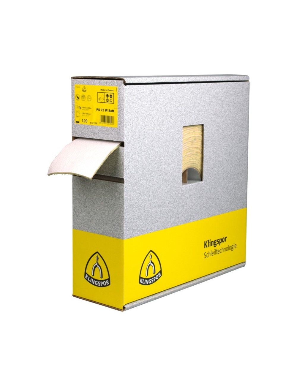 KLINGSPOR ROLKA NA PODŁOŻU PAPIEROWYM PS73BWF 115mm gr.180 (25mb)