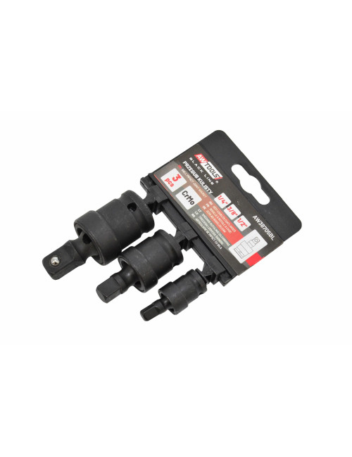 AWTOOLS ZESTAW PRZEGUBÓW UDAROWYCH 3szt. BLACK LINE