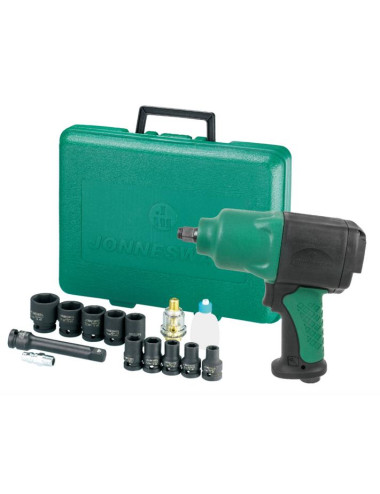 JONNESWAY KLUCZ UDAROWY PNEUMATYCZNY 1/2" 1356Nm + NASADKI + WALIZKA JAI-1114K