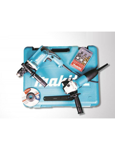 MAKITA ZESTAW COMBO SZLIFIERKA GA5030R + WIERTARKA HP1631
