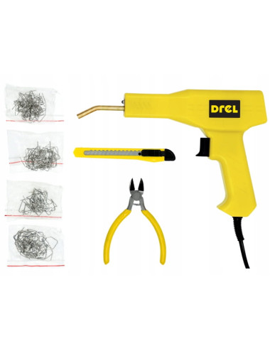 DREL ZGRZEWARKA DO PLASTIKU 30W DIODA LED + AKCESORIA