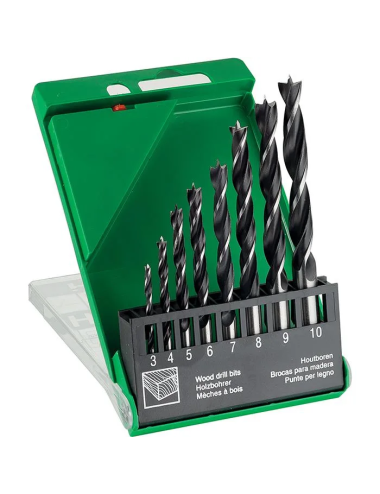 HIKOKI WIERTŁO DO DREWNA ZESTAW 8szt. 3 4 5 6 7 8 9 10mm