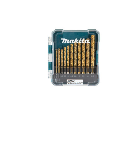 MAKITA ZESTAW WIERTEŁ DO METALU HSS-TiN 13szt. 1,5-6,5mm