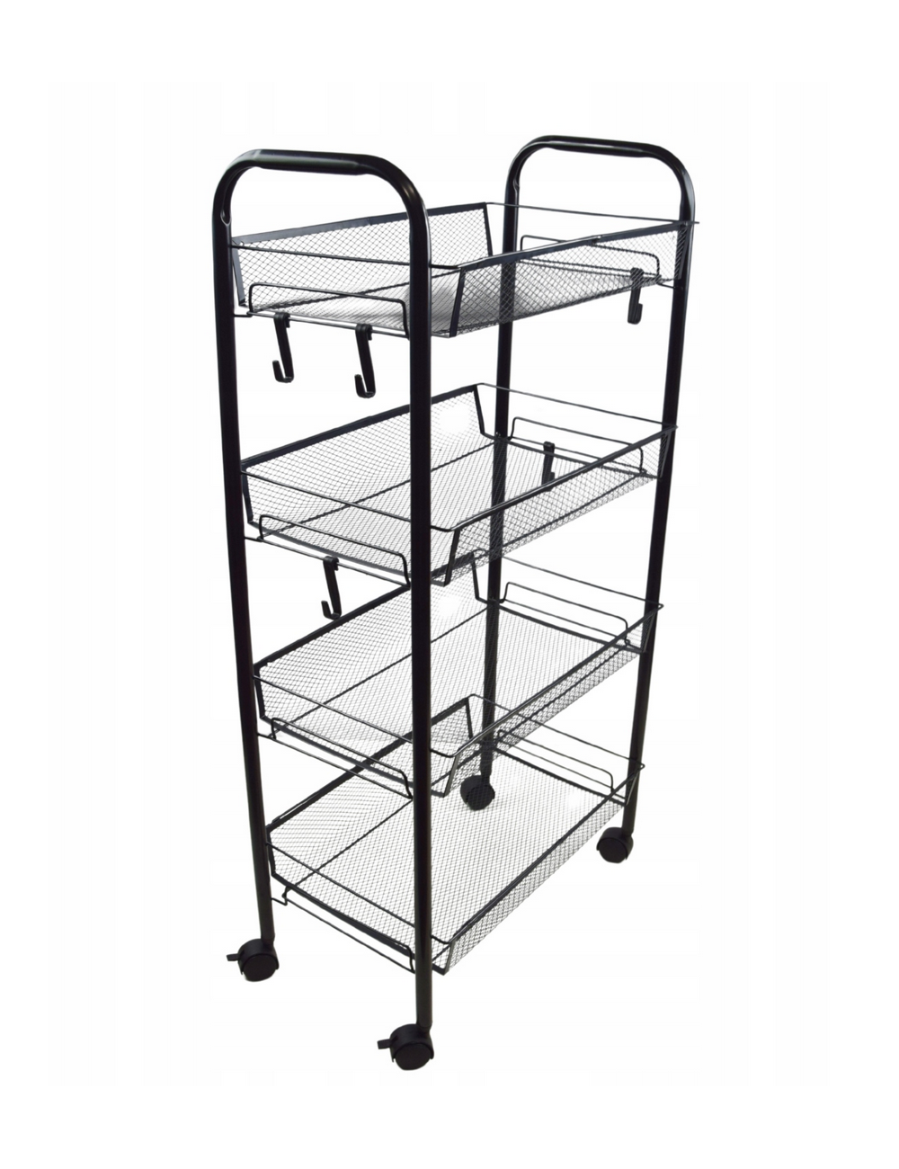 ALLBE REGAŁ STOLIK NA KÓŁKACH, 4 PÓŁKI, 83x25x44,5cm