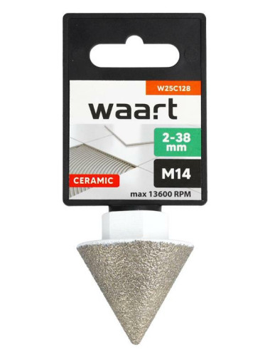 WAART FREZ DIAMENTOWY STOŻKOWY 2-38mm x M14