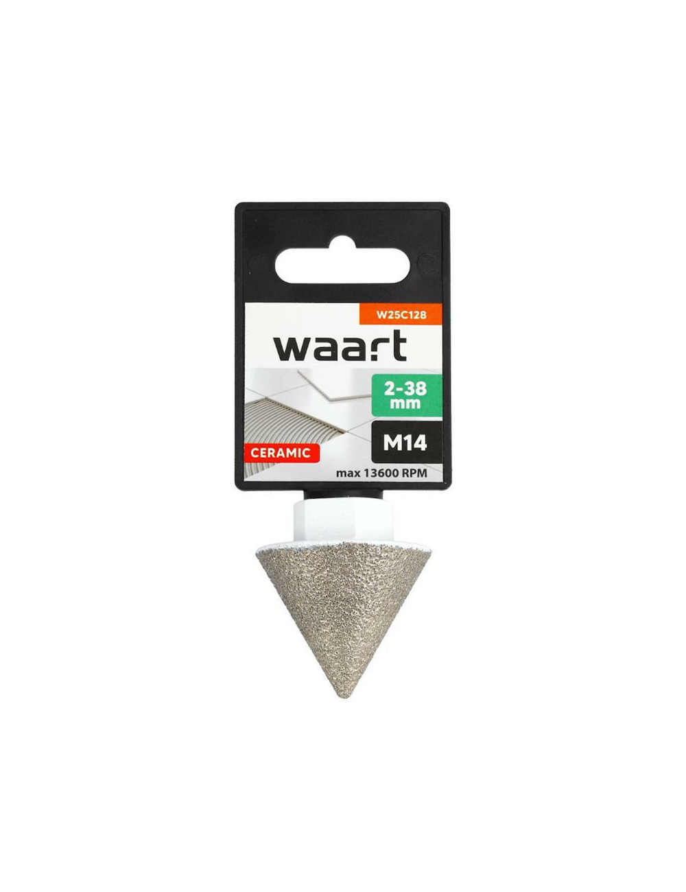WAART FREZ DIAMENTOWY STOŻKOWY 2-38mm x M14