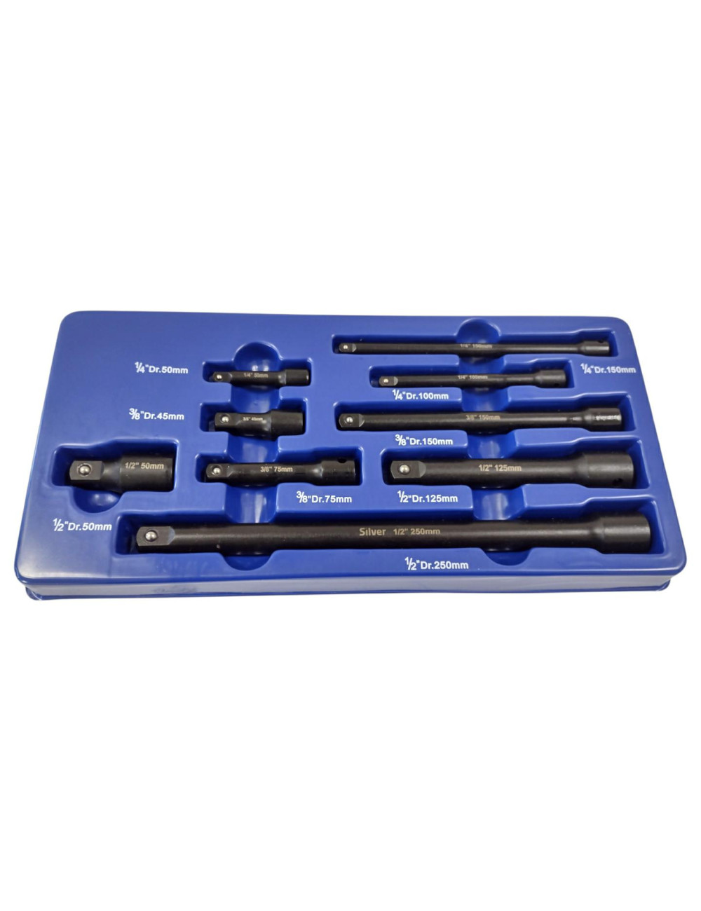 PRZEDŁUŻKI UDAROWE 1/4" 3/8" 1/2" 9szt. SILVER