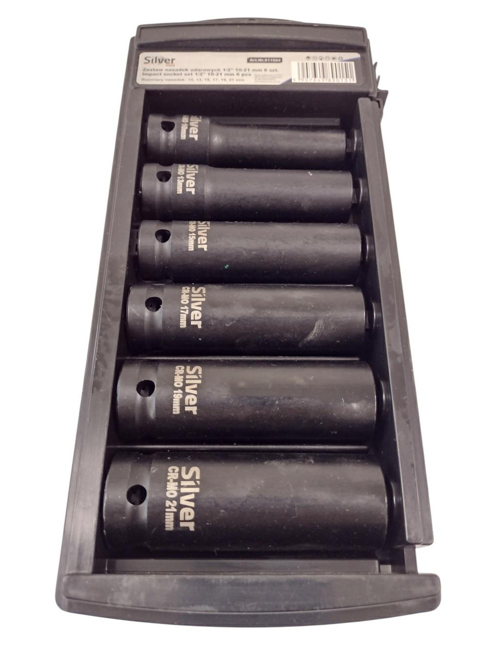ZESTAW NASADEK UDAROWYCH 1/2" 6 SZT. SILVER