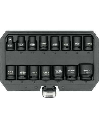YATO ZESTAW NASADEK UDAROWYCH 1/2" 15 ELEMENTÓW