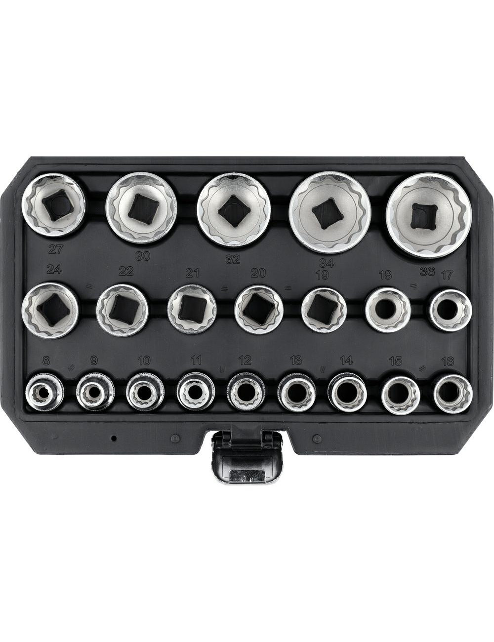 YATO ZESTAW NASADEK DWUNASTOKĄTNYCH 1/2" 21 ELEMENTÓW