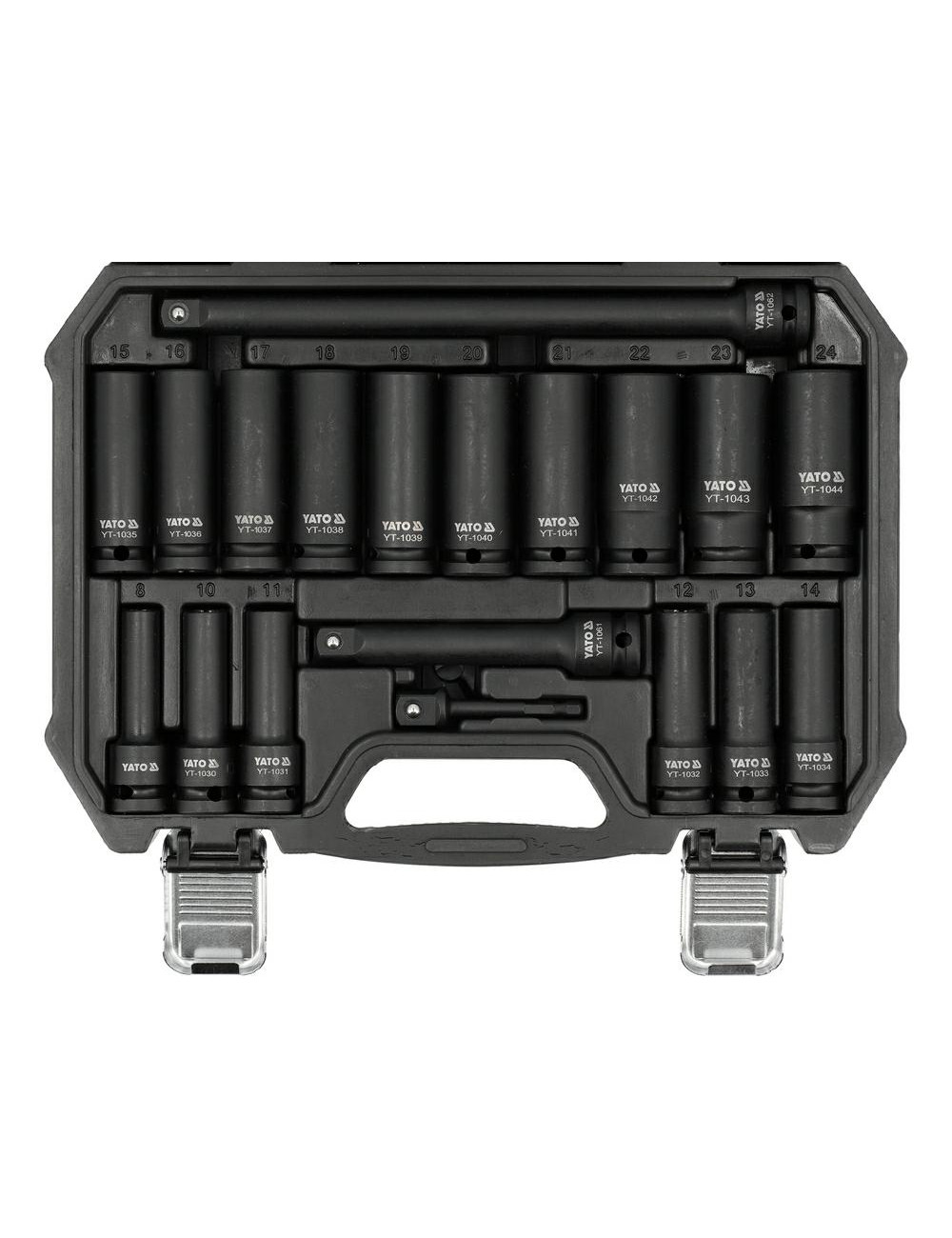 YATO ZESTAW NASADEK UDAROWYCH DŁUGICH 1/2" 19el.