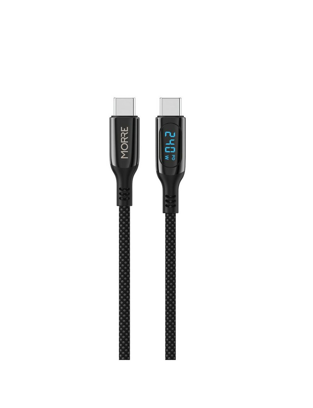 TIROSS MORRE KABEL DO ŁADOWARKI USB-C 240W 2m Z WYŚWIETLACZEM LED