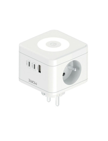 TIROSS MORRE ROZGAŁĘZIACZ KOSTKOWY 2G, USB, 2xUSB C + LAMPKA