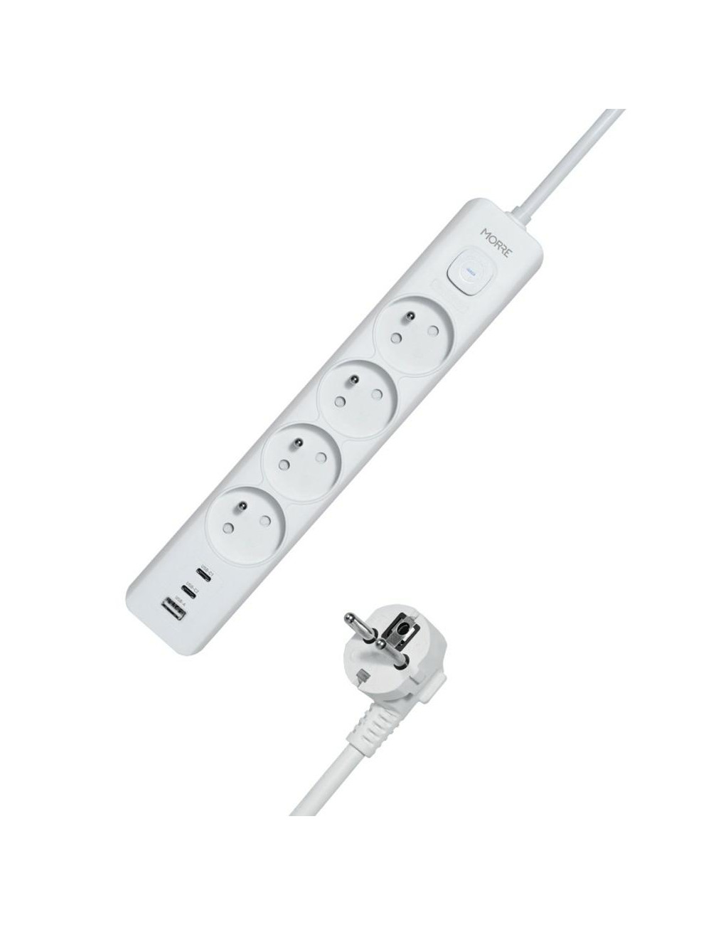 TIROSS MORRE LISTWA ZASILAJĄCA 4G USB, 2xUSB C,1,5m