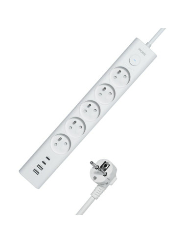 TIROSS MORRE LISTWA ZASILAJĄCA 5G 2xUSB, 2xUSB C,1,5m