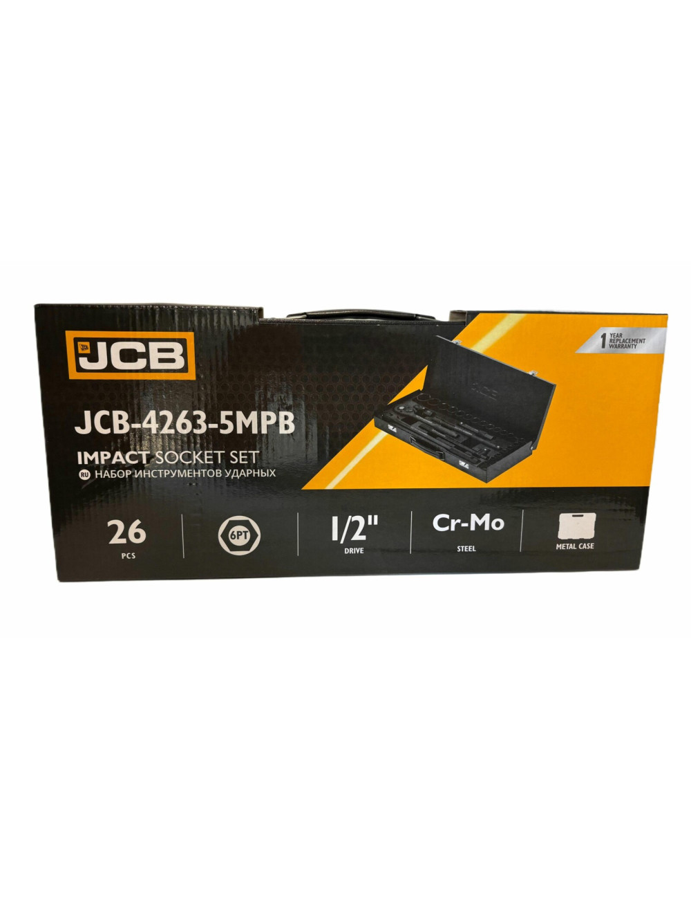 JCB NASADKI UDAROWE ZESTAW 26 ELEMENTÓW 1/2" 6-KĄTNE 8-32mm