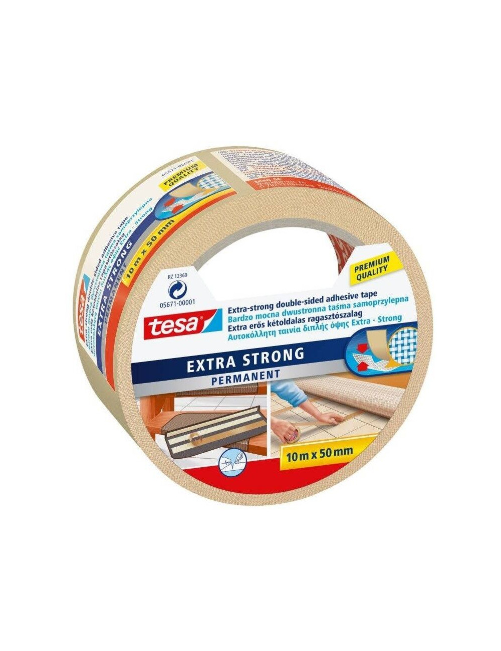 TESA TAŚMA DWUSTRONNA 10m x 50mm DO WYKŁADZIN EXTRA STRONG