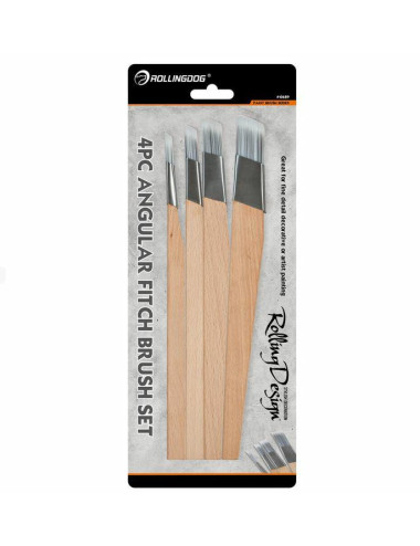 ROLLINGDOG ZESTAW PĘDZLI KĄTOWYCH FITCH 4szt.