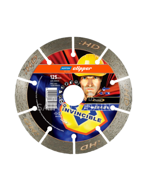 NORTON TARCZA DIAMENTOWA SEGMENTOWA 125mm INVICIBLE CUTS ALL