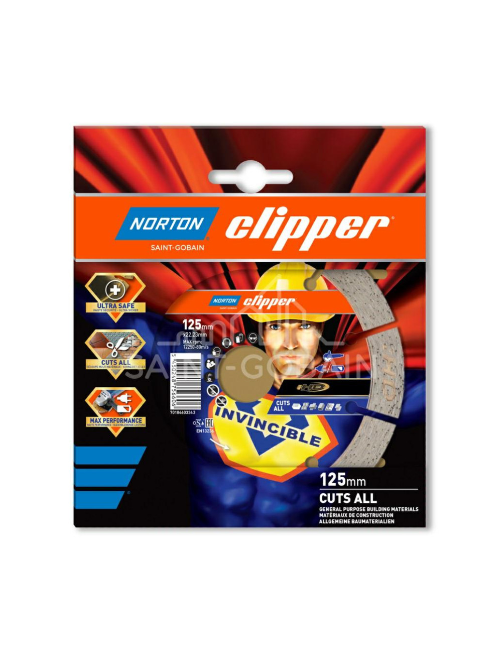 NORTON TARCZA DIAMENTOWA SEGMENTOWA 125mm INVICIBLE CUTS ALL