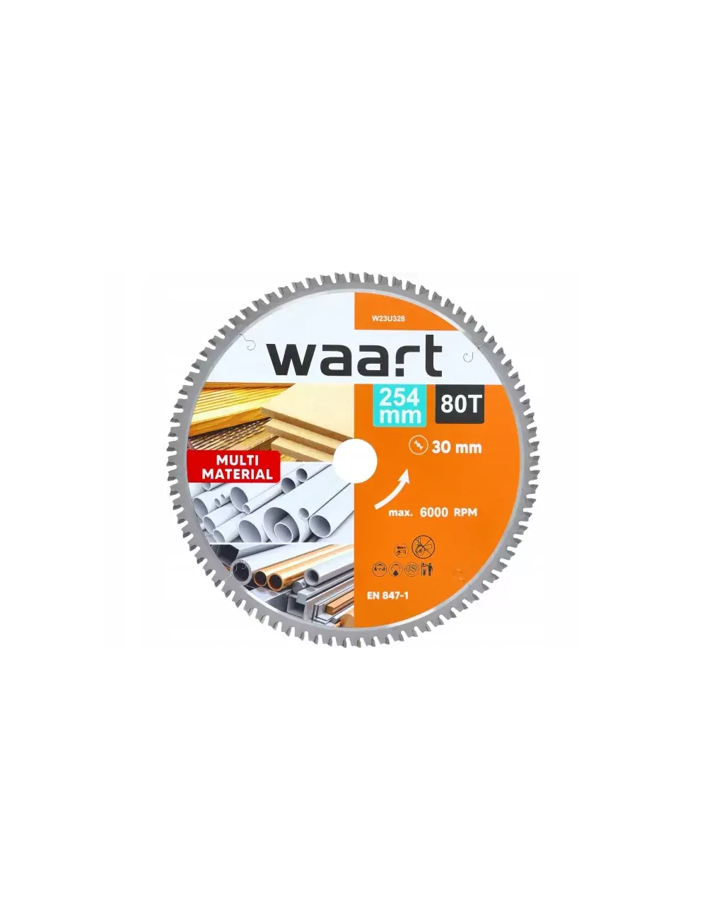 WAART PIŁA TARCZOWA WIDIOWA 254 x 30 x 80Z MULTIMATERIAL