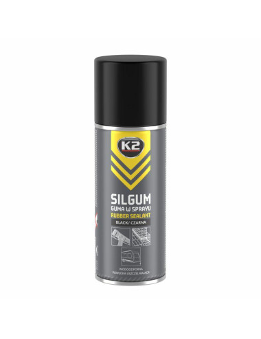 K2 GUMOWA POWŁOKA W SPRAY SILGUM czarny 400 ML