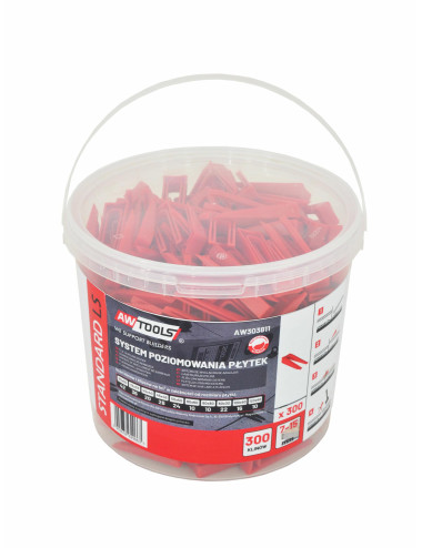 AWTOOLS SYSTEM POZIOMOWANIA PŁYTEK STANDARD 7-15mm - KLINY 300szt.