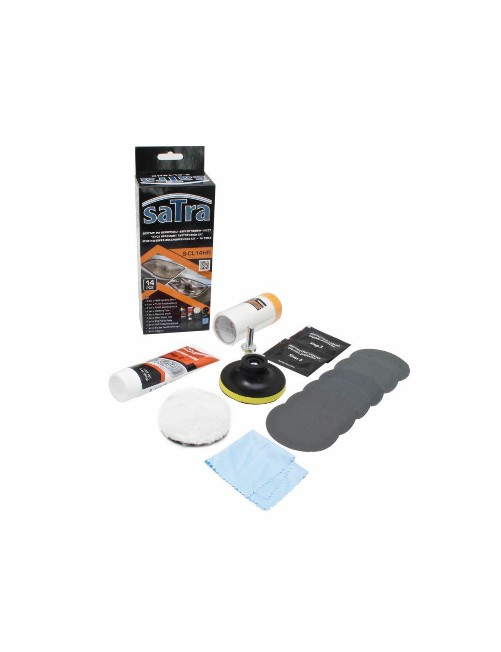 SATRA ZESTAW DO RENOWACJI REFLEKTORÓW 14ELEM.