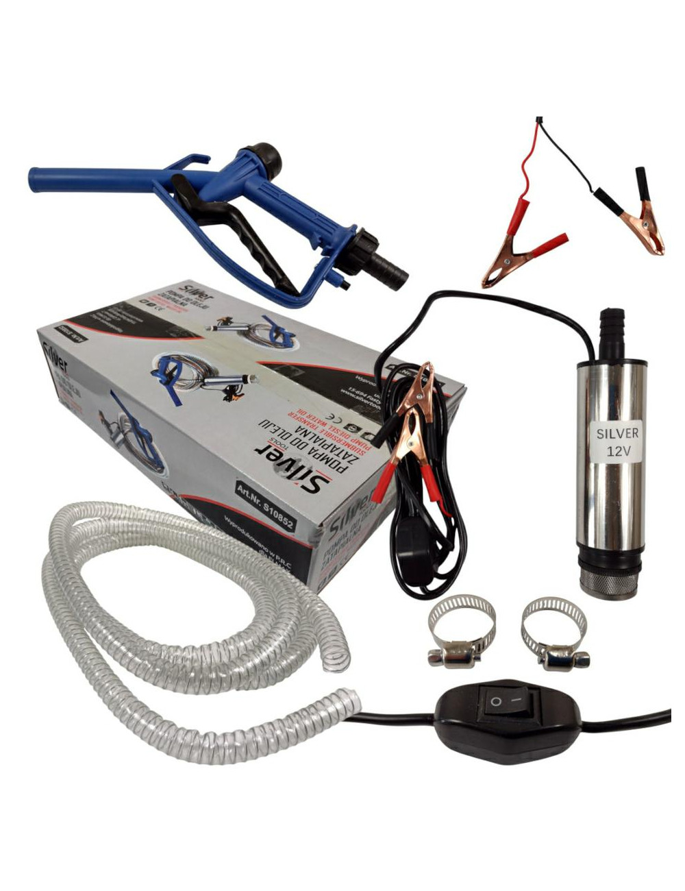 POMPKA DO PALIWA 38mm 12V ZESTAW SILVER
