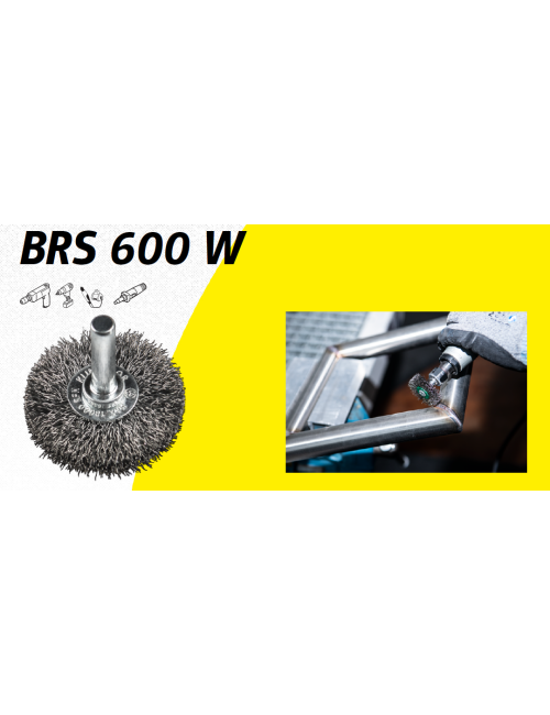 KLINGSPOR SZCZOTKA TARCZOWA 40mm TRZPIEŃ BRS600W DRUT FALISTY NIERDZEWNY