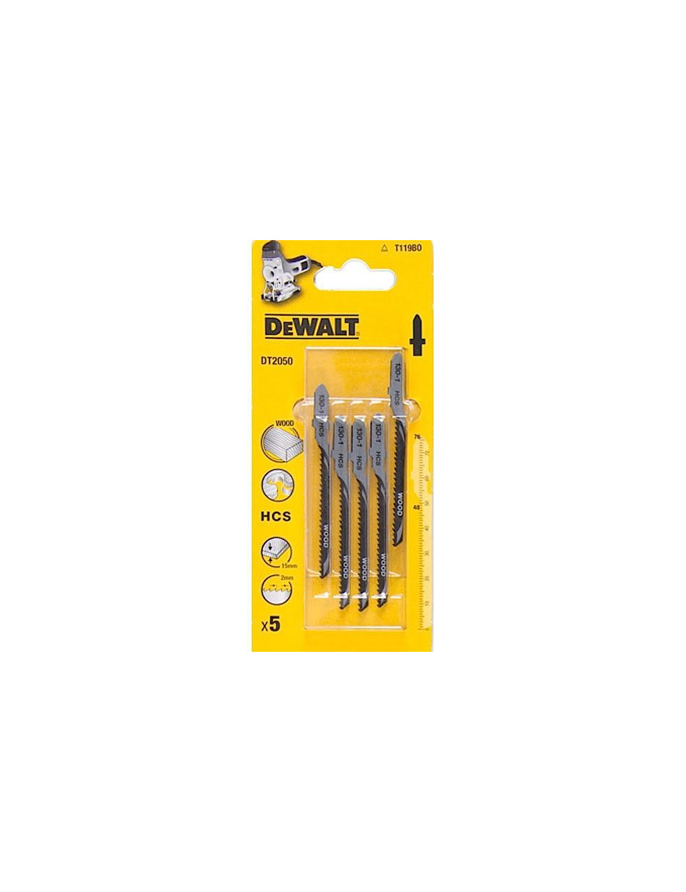 DEWALT BRZESZCZOT WYRZ. 76x2mm T119B0 DREWNO 5szt.