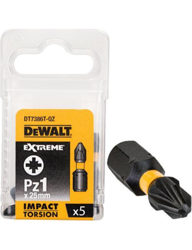 DEWALT KOŃCÓWKA UDAROWA PZ1x25 5szt. EXTREME IMPACT TORSION