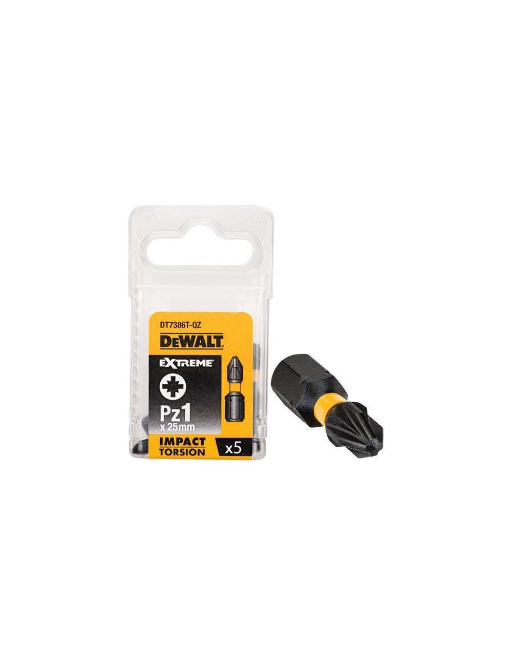 DEWALT KOŃCÓWKA UDAROWA PZ1x25 5szt. EXTREME IMPACT TORSION