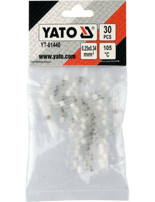 YATO KOSZULKI TERMOKURCZLIWE 0,25-0,34mm2 Z CYNĄ 30szt.