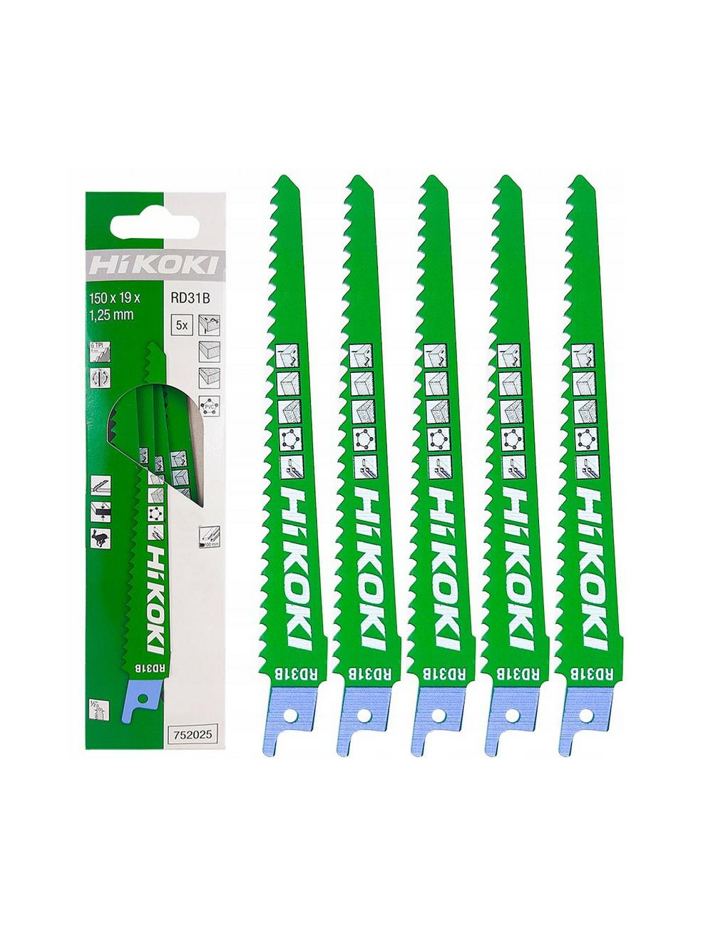 HIKOKI BRZESZCZOT DO PIŁ SZABLASTYCH RD31B S611DF 150mm 5szt.