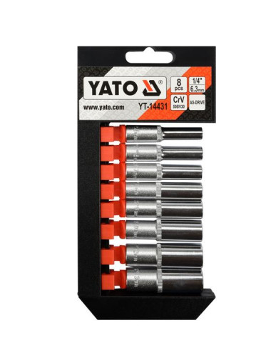 YATO ZESTAW NASADEK DŁ BL. 1/4" 8cz. 14431