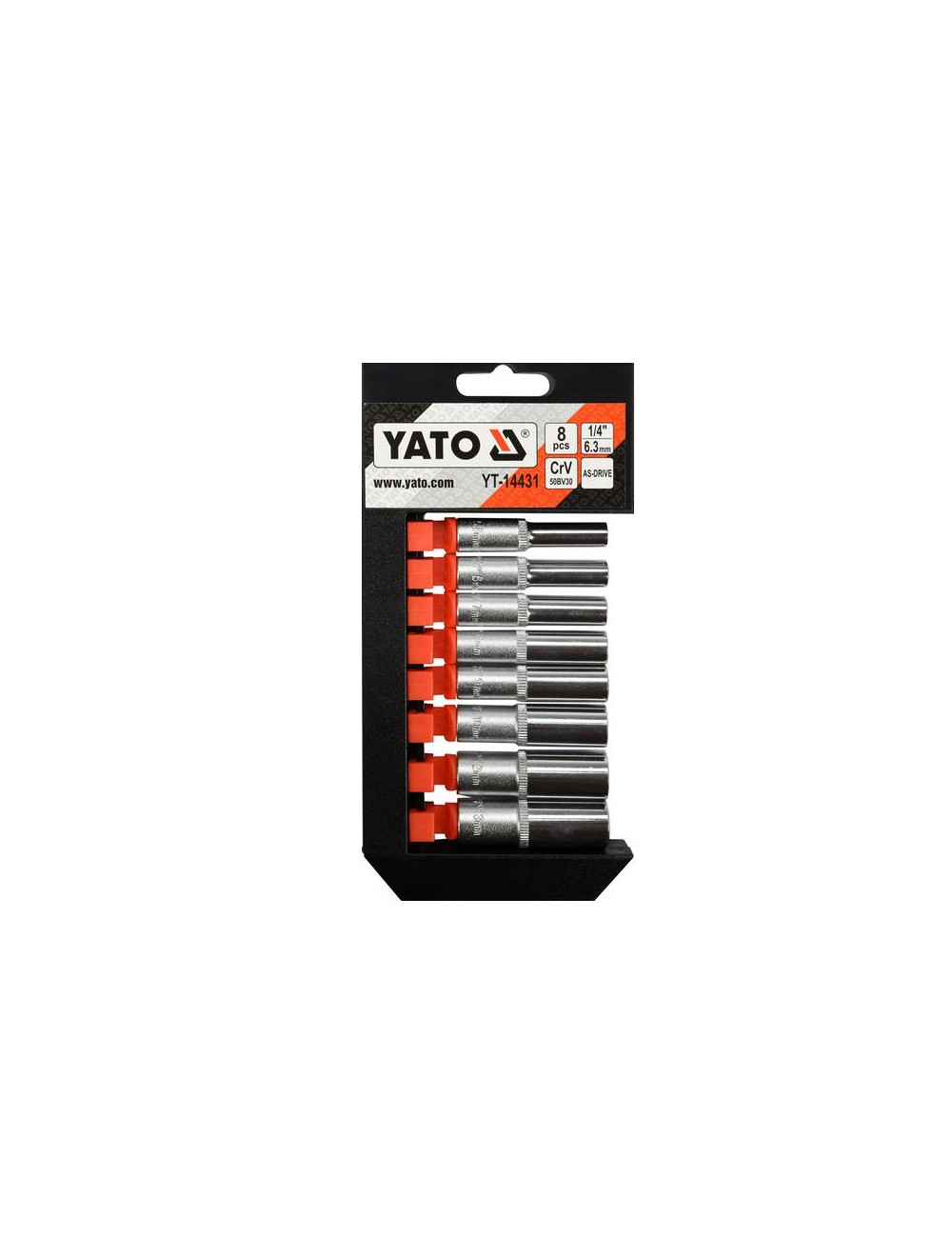 YATO ZESTAW NASADEK DŁ BL. 1/4" 8cz. 14431